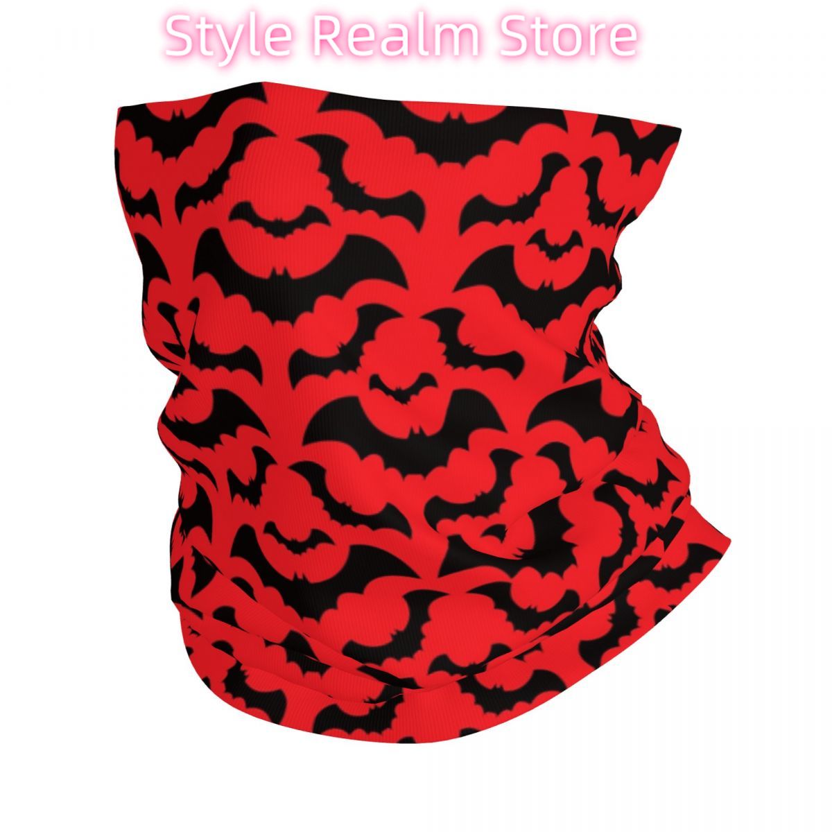 Neck Warmer Tube - Scaldacollo Bandana con motivo pipistrelli gotici