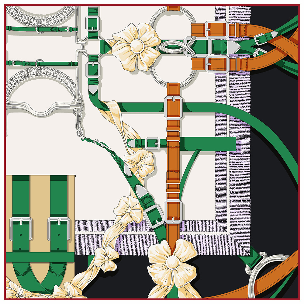 Silk Neck Scarf - 90 centimetri Nuovo Design Cintura Twill