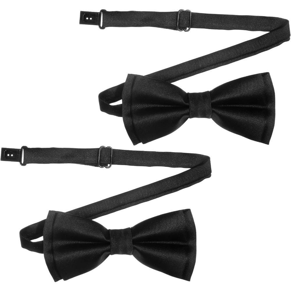Bow Tie Pre Tied - Papillon da uomo, confezione da 2,
