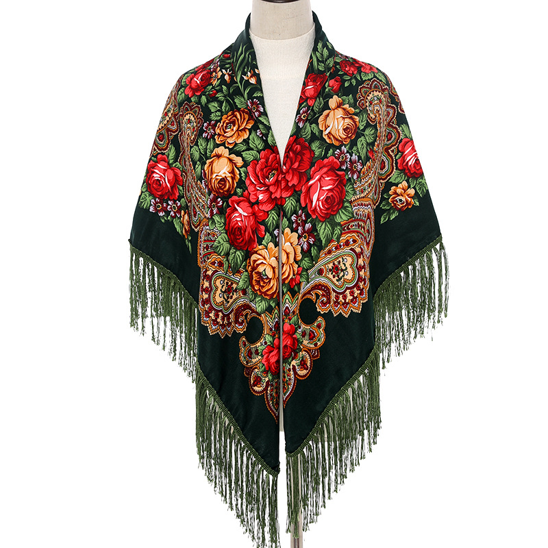 Bandana Cotton - 135*135 cm Donne Stile Russo Grande