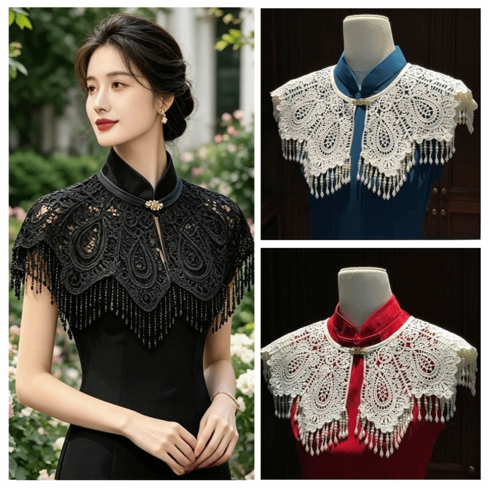 Stole Wedding Shawl - Scialle in poliestere stile Cheongsam, nuovo