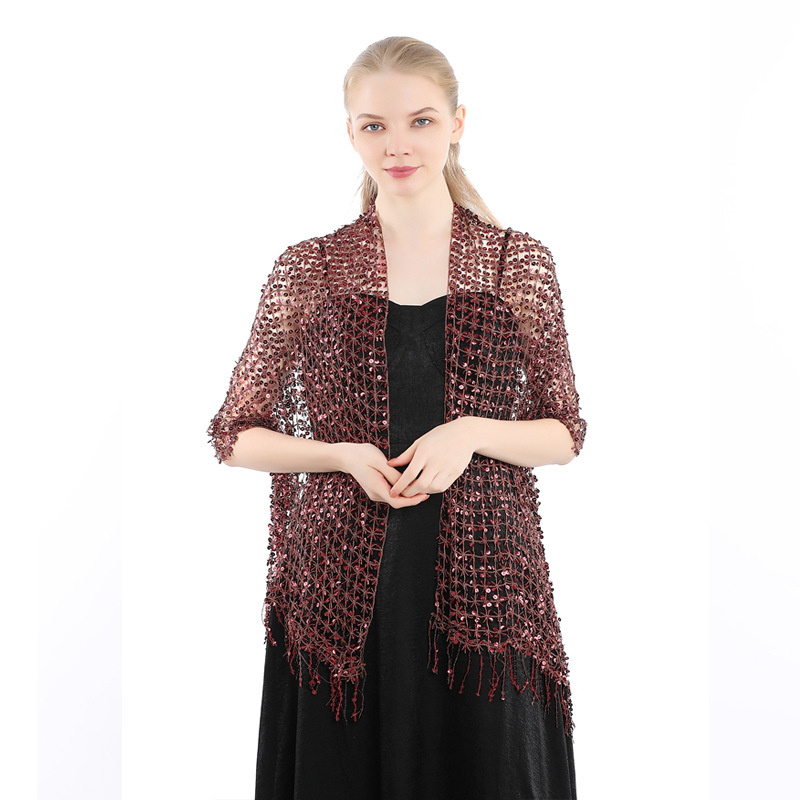 Sciarpa con Paillettes e Frang - Stole Wedding Shawl recensione e prezzo