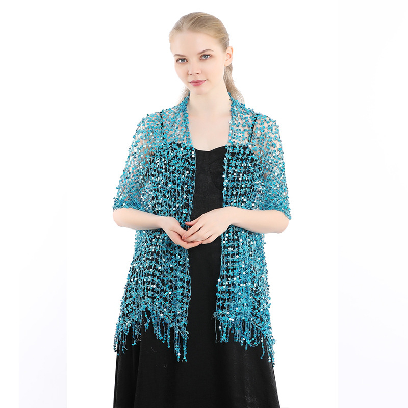 Sciarpa con Paillettes e Frang - Stole Wedding Shawl recensione e prezzo
