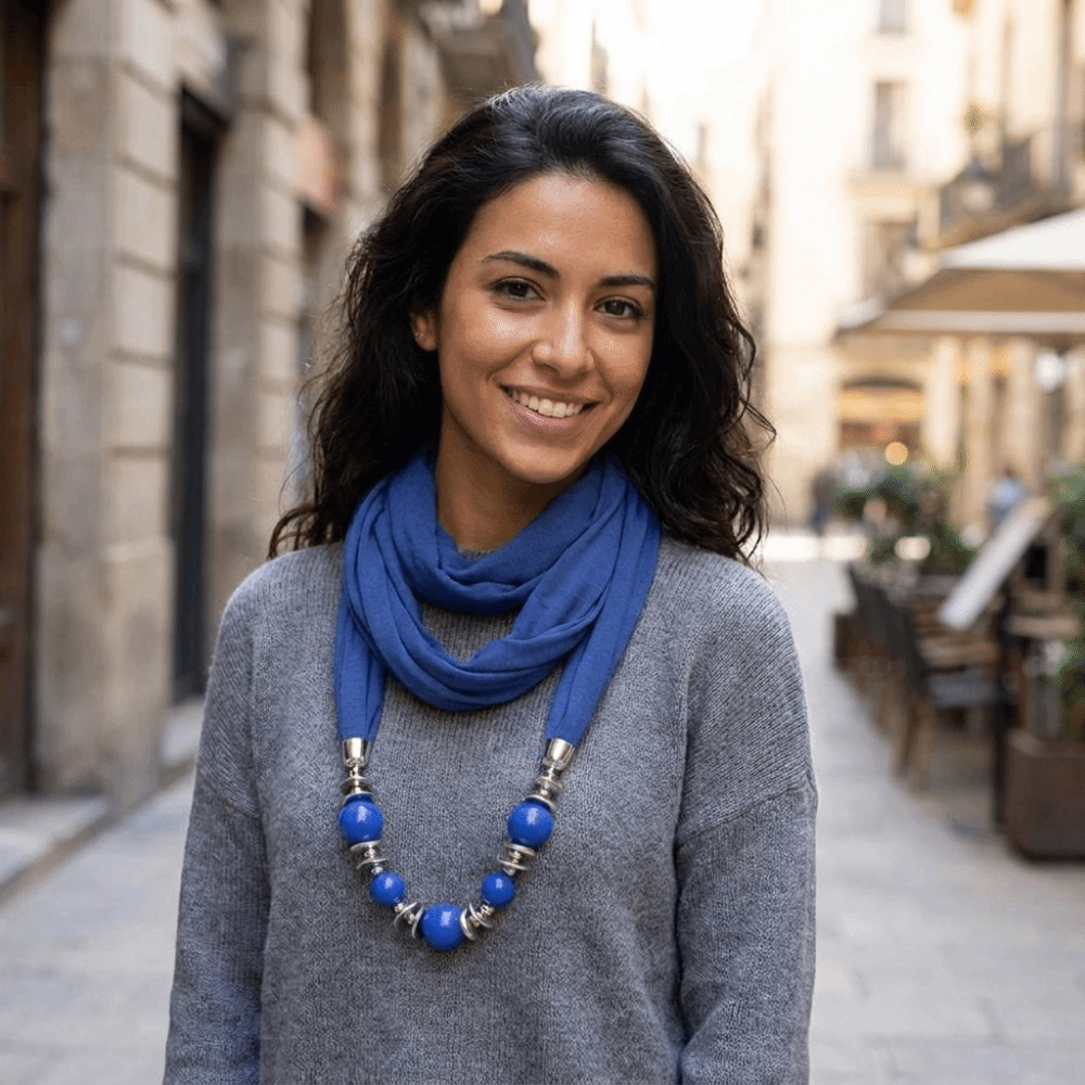 Sciarpa in Chiffon con Perline - Infinity Scarf Knit recensione e prezzo